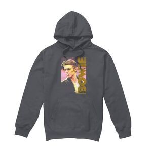 David Bowie Mens Smokin Hoodie / Charcoal